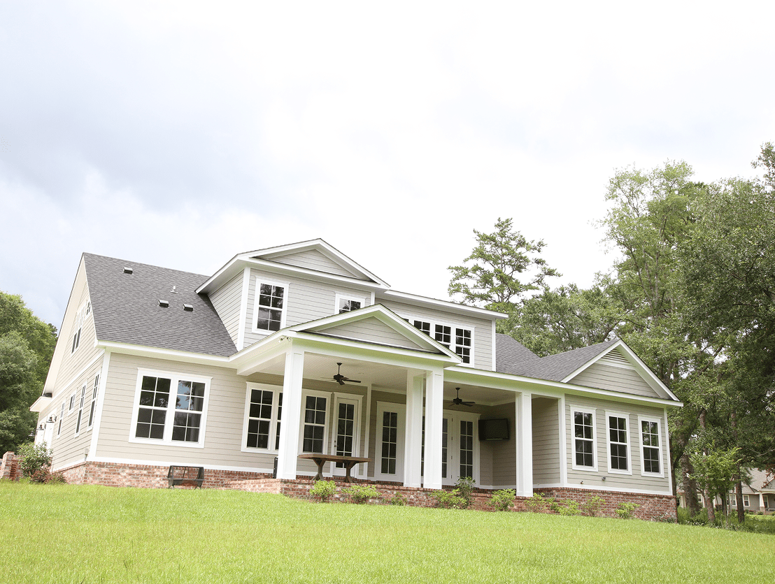 Suburban house with large front porch
